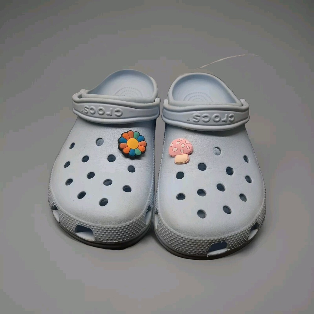 Crocs Baya Clogs Unisex Women US 9 Men US 7 Light Blue Slip On Comfort