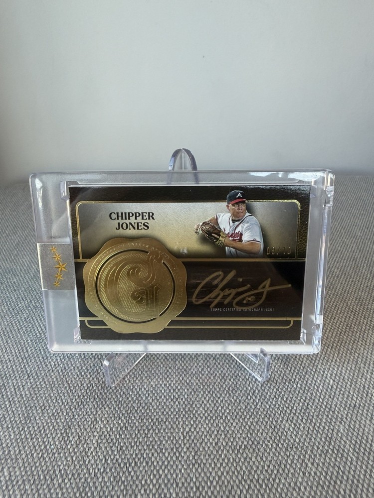 2025 Topps Five Star Chipper Jones Golden Graphs Auto Braves HOF 9/10