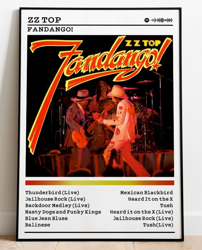 ZZ Top Fandango Album Poster 24x36 Rock Music Wall Art Unframed