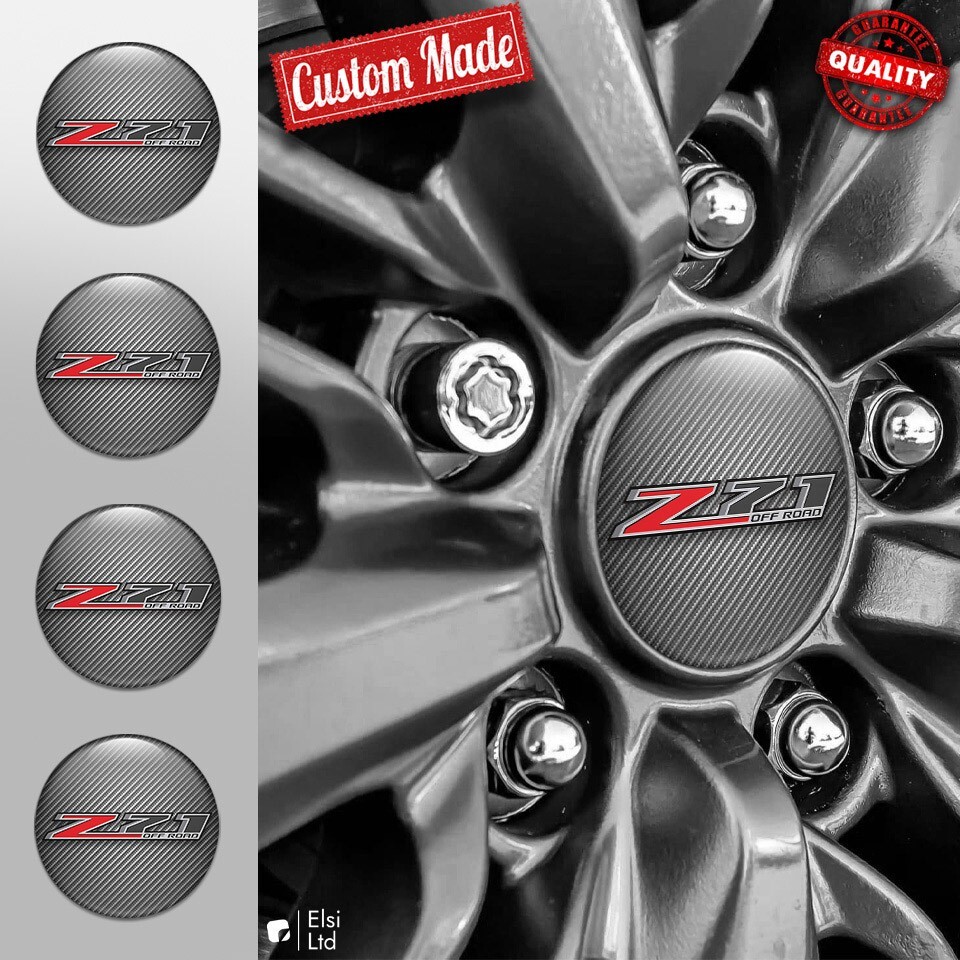 Chevrolet Z71 4-Piece Wheel Cap Decals | Custom Rim Emblems for Trucks & SUVs