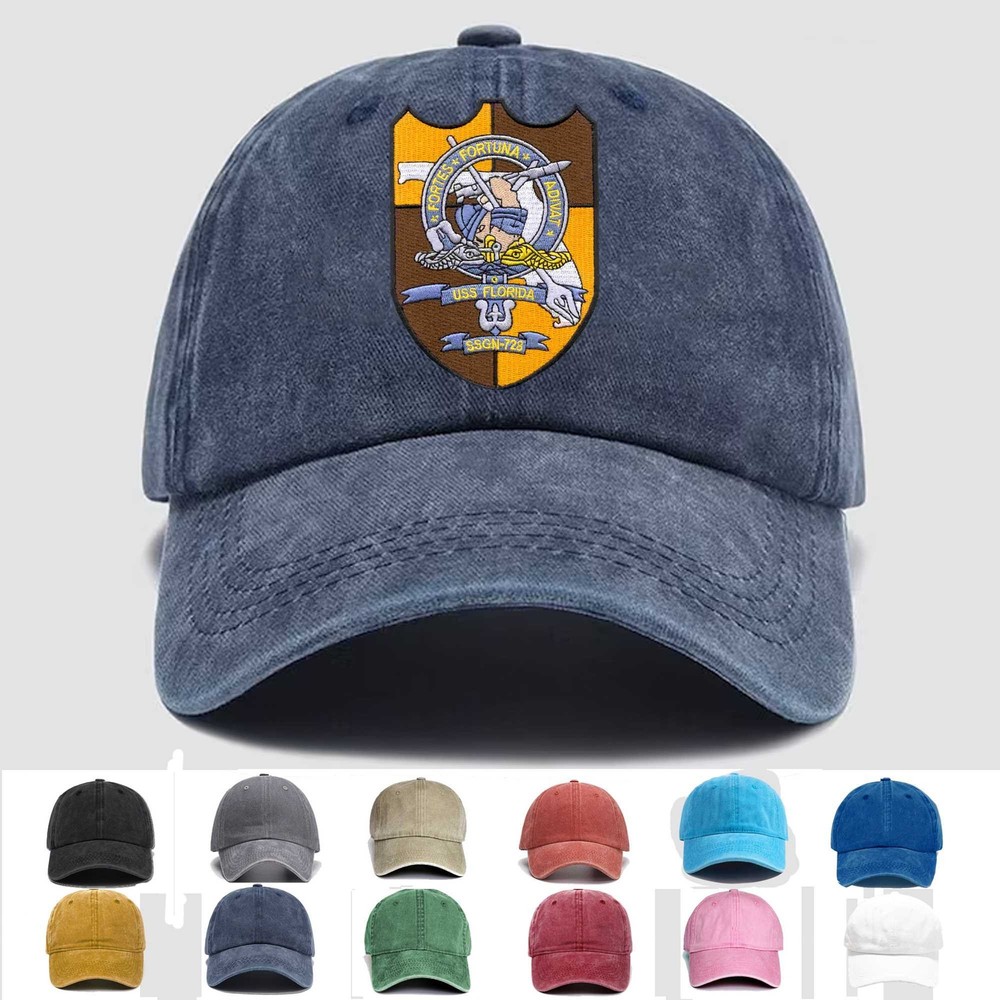 Custom Personalization Embroidered Hat SSGN-728 USS Florida, Veteran Cap, Gift