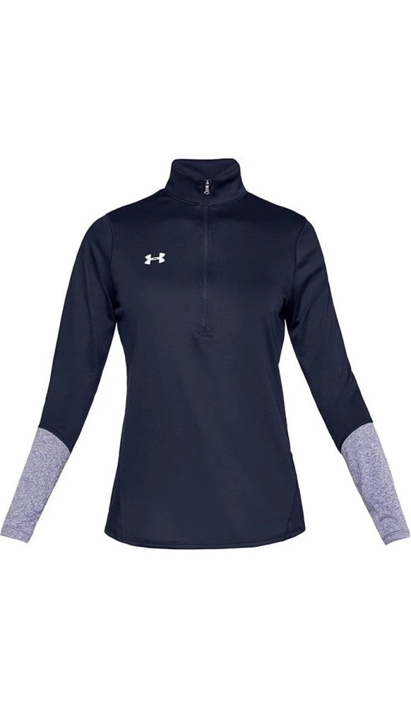 Under Armour Locker Women’s Half Zip Pullover, Navy/White-XXS