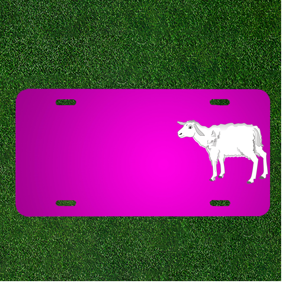 Custom Personalized Car License Plate with Lamb Worry Animal Name Design