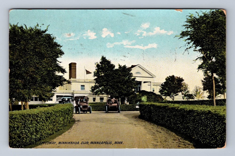Minneapolis MN-Minnesota Automobile Speedway Minnikahda Vintage c1915 Postcard
