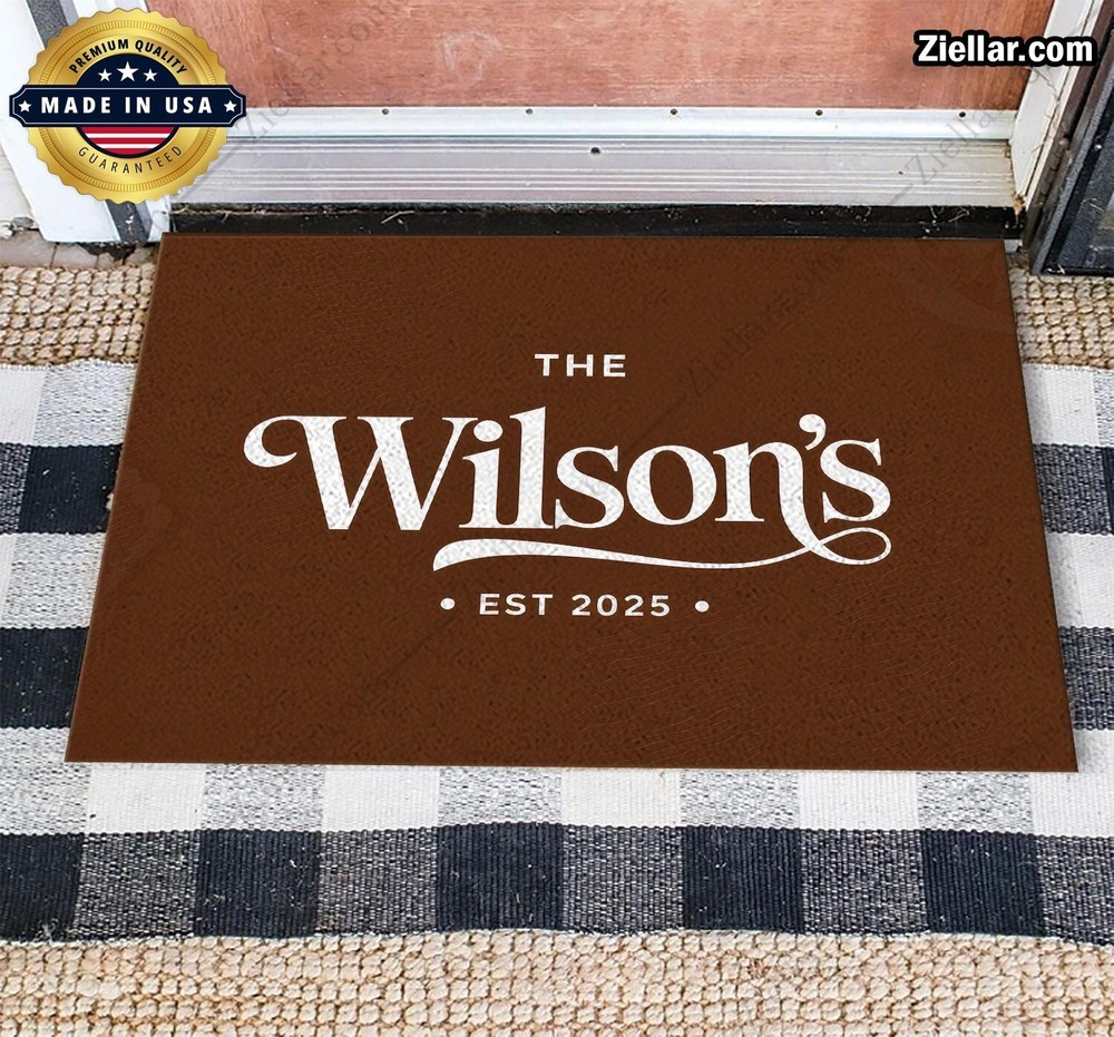 Personalized Family Doormat - Custom Last Name Welcome Mat for Stylish Home Entry