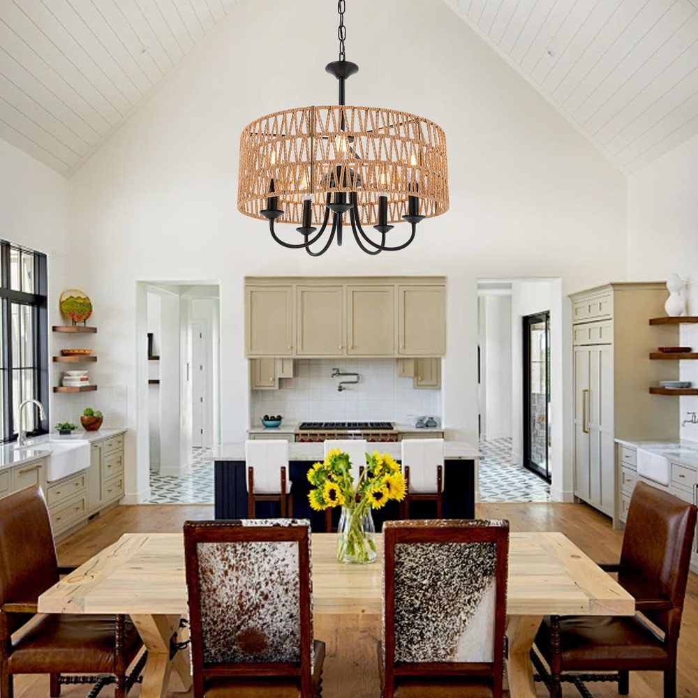 5-Light Modern Pendant Chandelier for Dining Room Ceiling