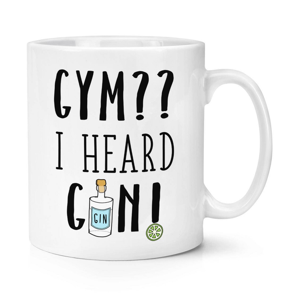 Gym I Heard Gin Coffee Mug - Fun Novelty Cup for Workouts & Coffee Lovers