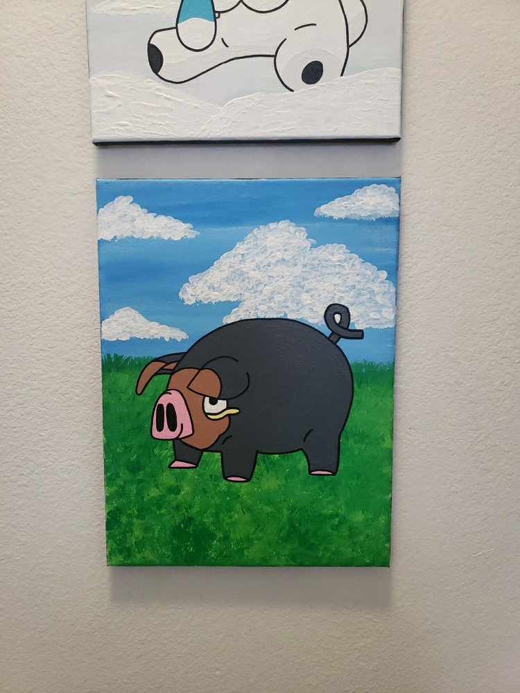 Pokemon Landscape Painting Lechonk