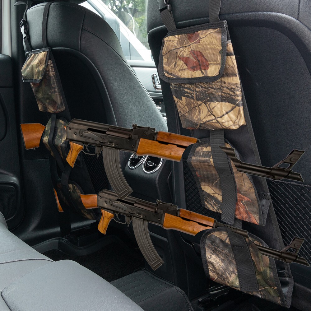 Camouflage Truck Seat Back Gun Rack for Shotgun & Rifle Hunting Storage
