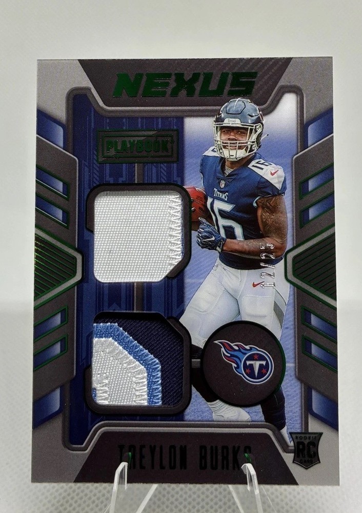 2022 Panini Playbook - Nexus Jerseys Treylon Burks #NJ-11 Green /25 (MEM, RC)