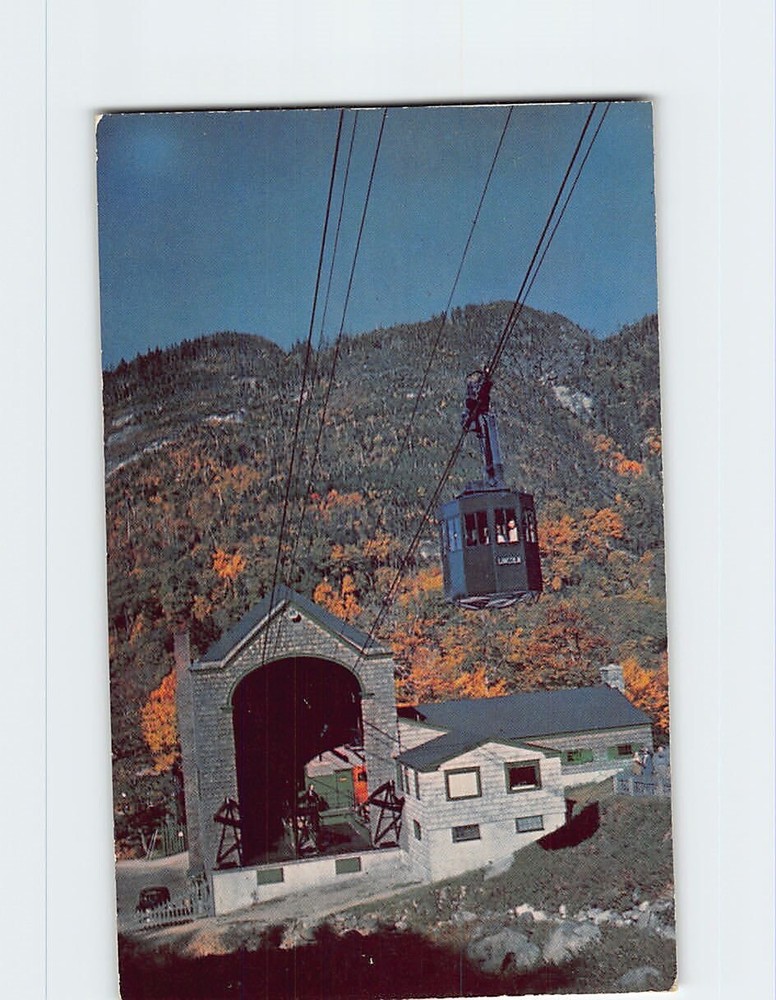Postcard Cannon Mountain Aerial Tramway Franconia Notch New Hampshire USA