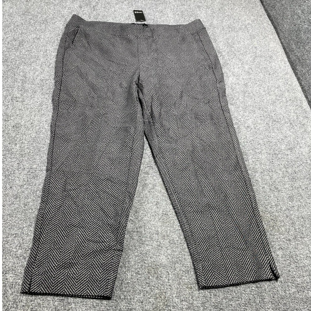 Torrid Women's Black Pants Casual Herringbone Pattern Straight Leg Size 2X