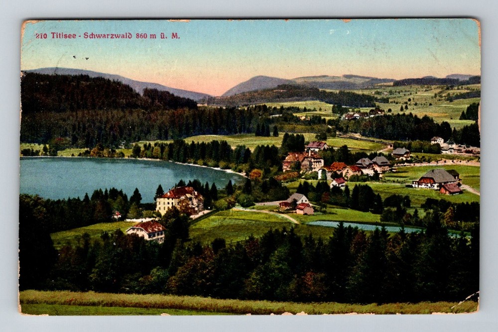 Germany- Titisee Black Forest Region Scenic Old Post View Vintage c1915 Postcard