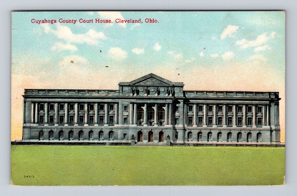 Cleveland OH-Ohio, Cuyahoga County Court House, Antique Vintage c1912 Postcard