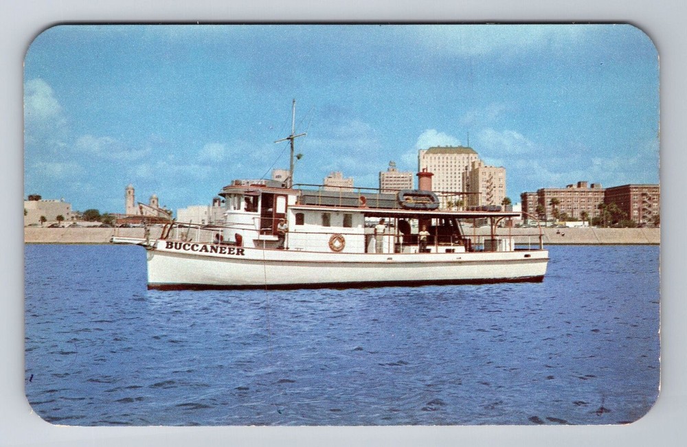 Corpus Christi TX-Texas, The Buccaneer, Antique, Vintage Souvenir Postcard