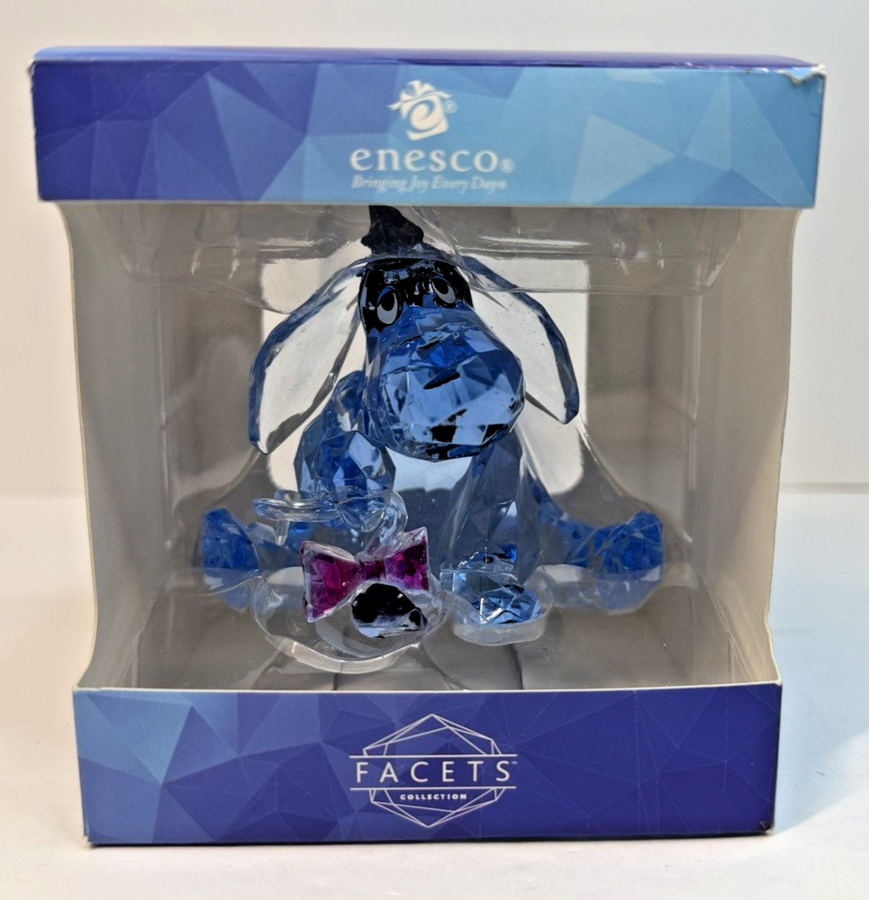 Enesco Disney Facets Eeyore Sitting Figure #ND6009877 Figurine, 3 Inch, Blue