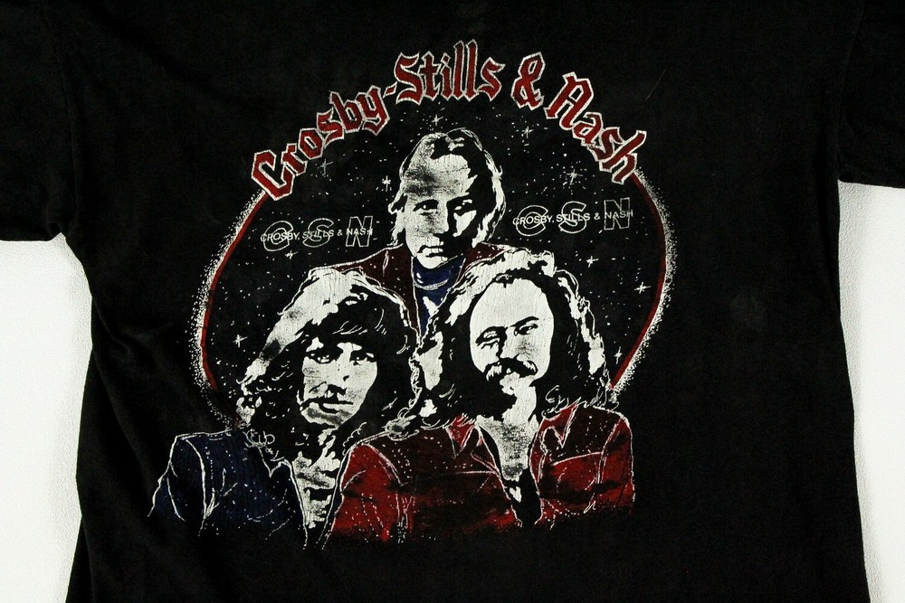 1980s Crosby Stills And Nash Daylight Again Shirt Black S-234XL