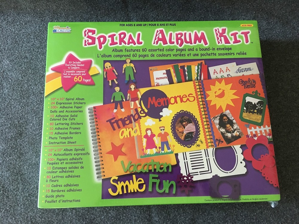 Scrapbooking Spiral Album Kit Memories Forever New Acid Free-image