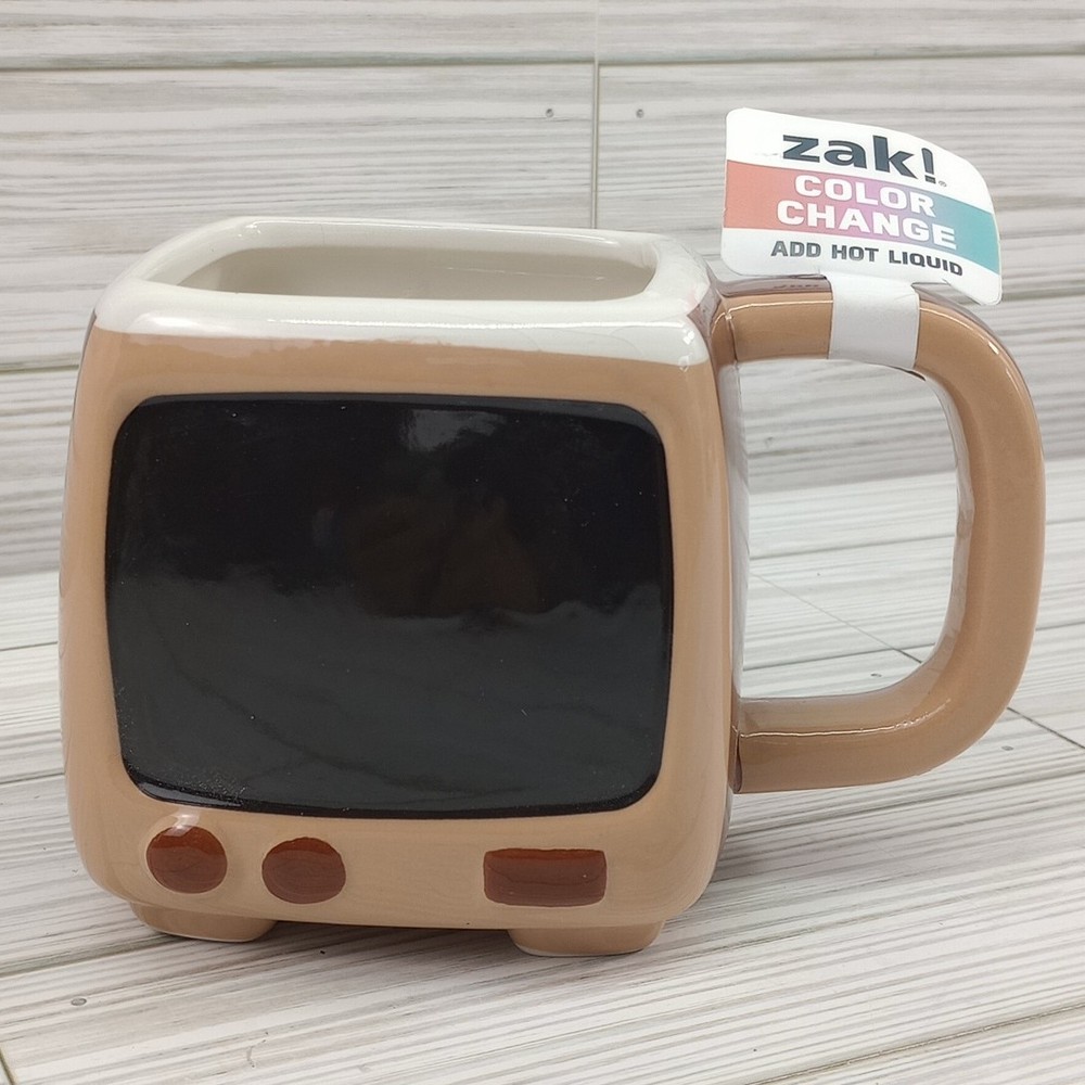 ZAK DESIGNS TV Mug Cup 19oz COLOR CHANGING New ZD Retro TV Mug NEW