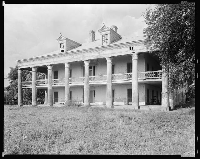 Convent LA St James Parish Uncle Sam Plantation House 1938 Columned Mansion