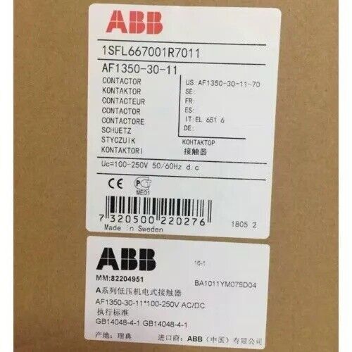 AF1350-30-11 1SFL667001R7011 Contactor Brand New Expedited Shipping
