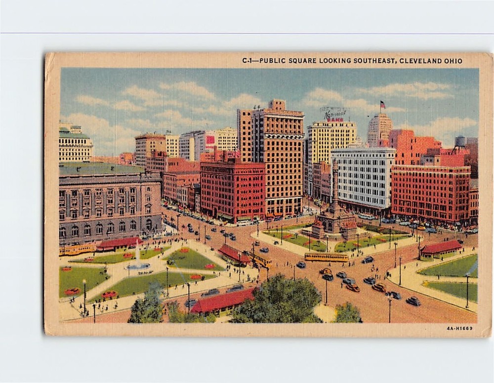 Postcard Public Square Cleveland Ohio USA