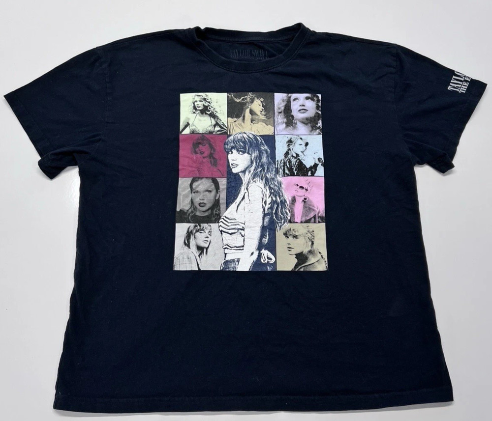 Taylor Swift The Eras Tour Tee T-Shirt XXL 2XL Official Merchandise Black