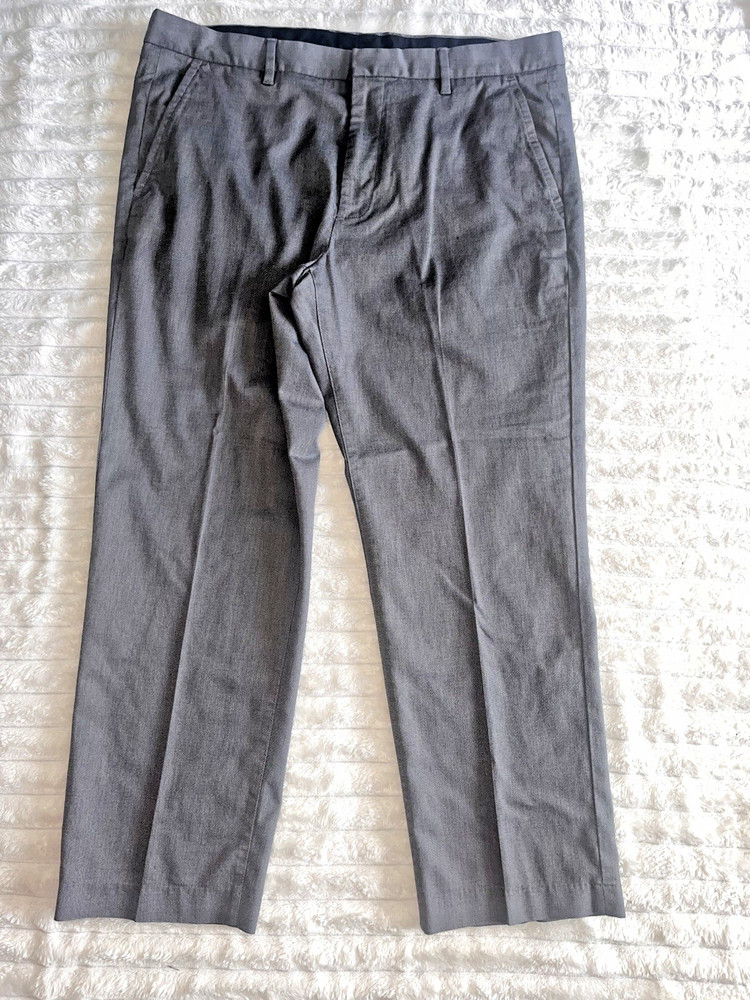 Bonobos Pants Mens 36 Gray Friday  Flat Front Straight Dress Regular Fit