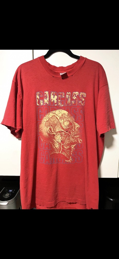 Vintage 90s Carcass Shirt Thrashed Size XL Hardcore/Death Metal