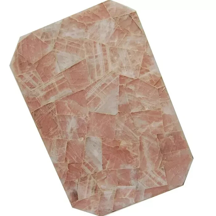 Rose Quartz Agate Table Top Handmade Centerpiece Home Decor  