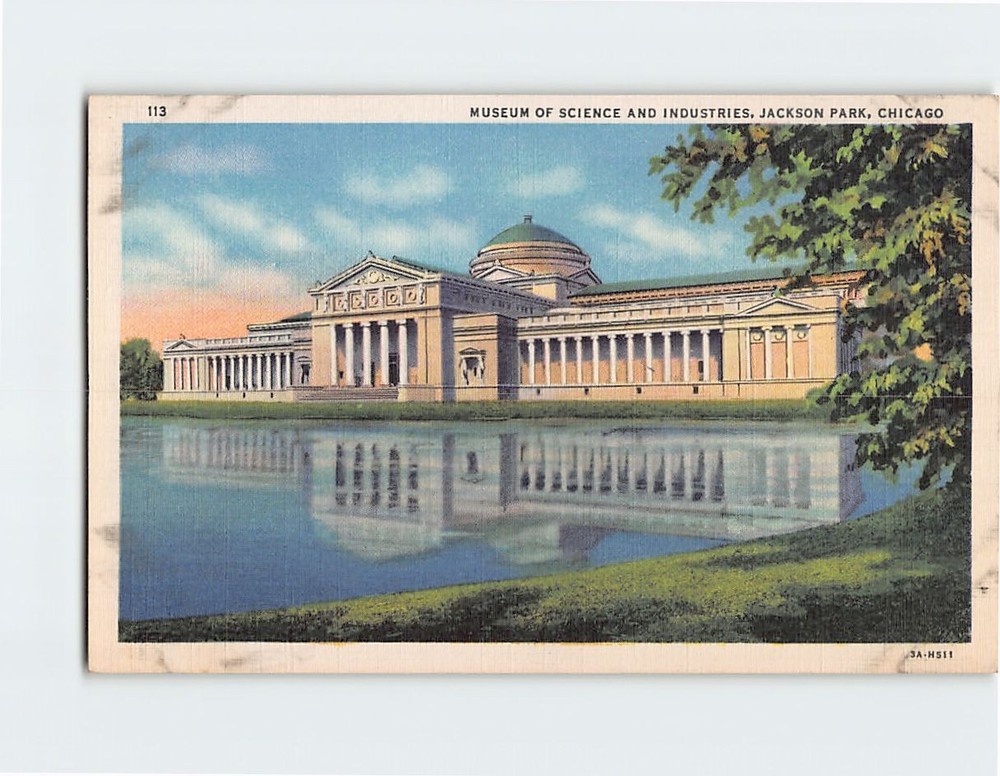 Postcard Museum of Science & Industries Jackson Park Chicago Illinois USA