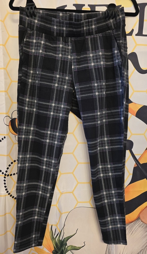 Torrid Women's Signature Waist Full Length Pocket Leggings Black Plaid Size 1
