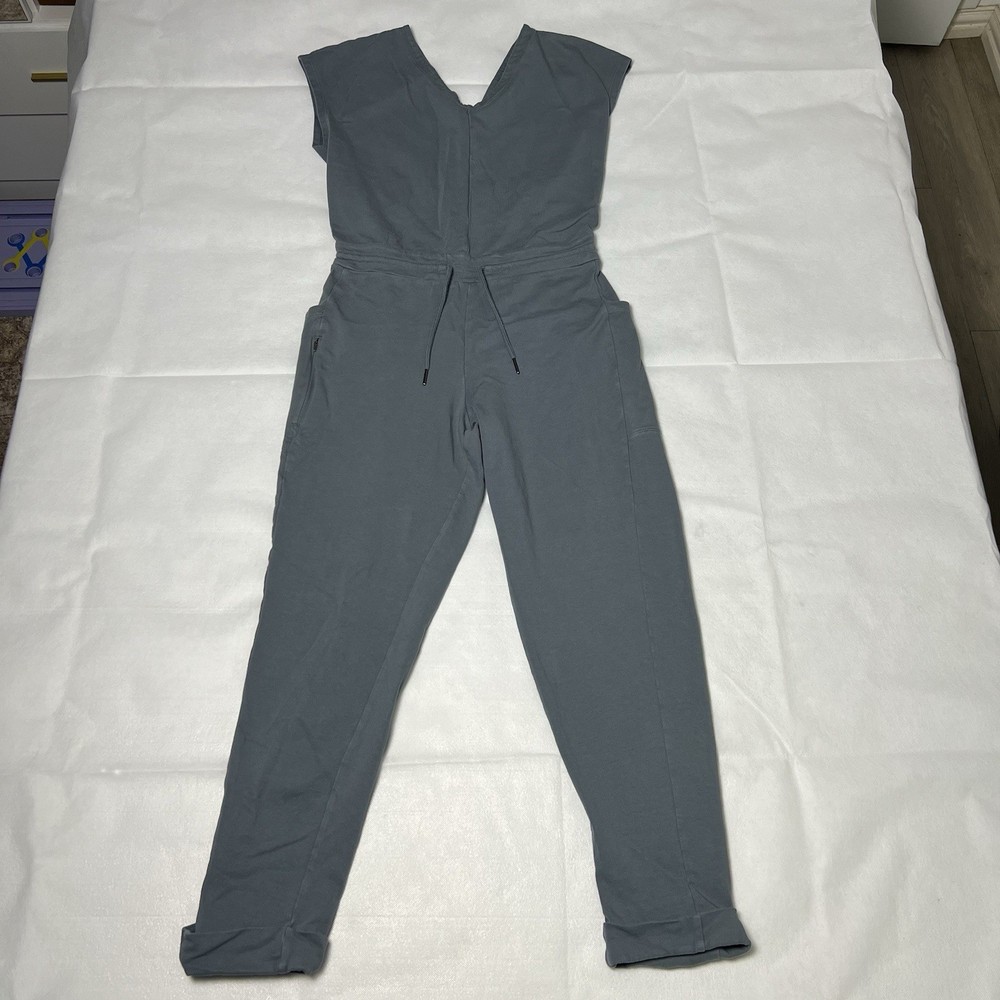 Patagonia Jumpsuit Women's Size Small V-neck Cutaway Back Organic Cotton