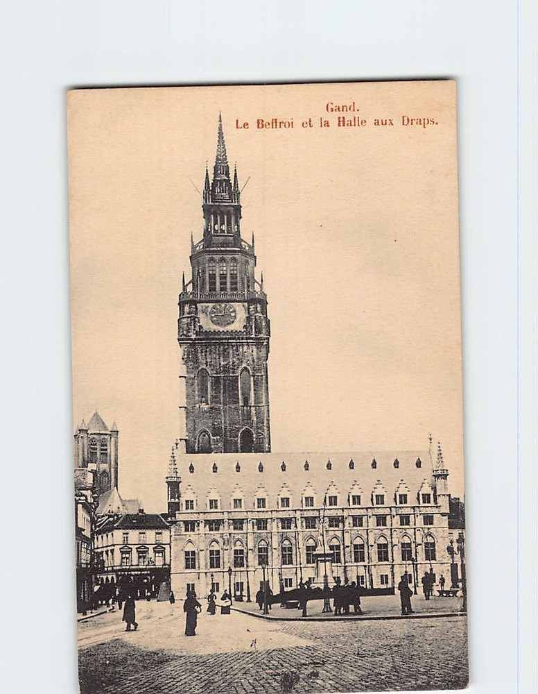 Postcard Le Belfroi et la Halle aux Draps Ghent Belgium