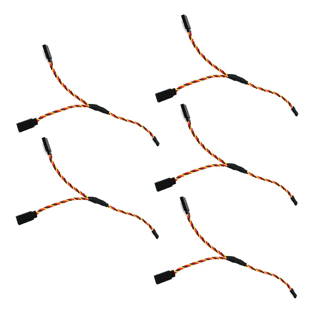5Pcs 3Pin For JR Servo Extension Y-Harness Cable 1 Male to 2 Female RC Servo