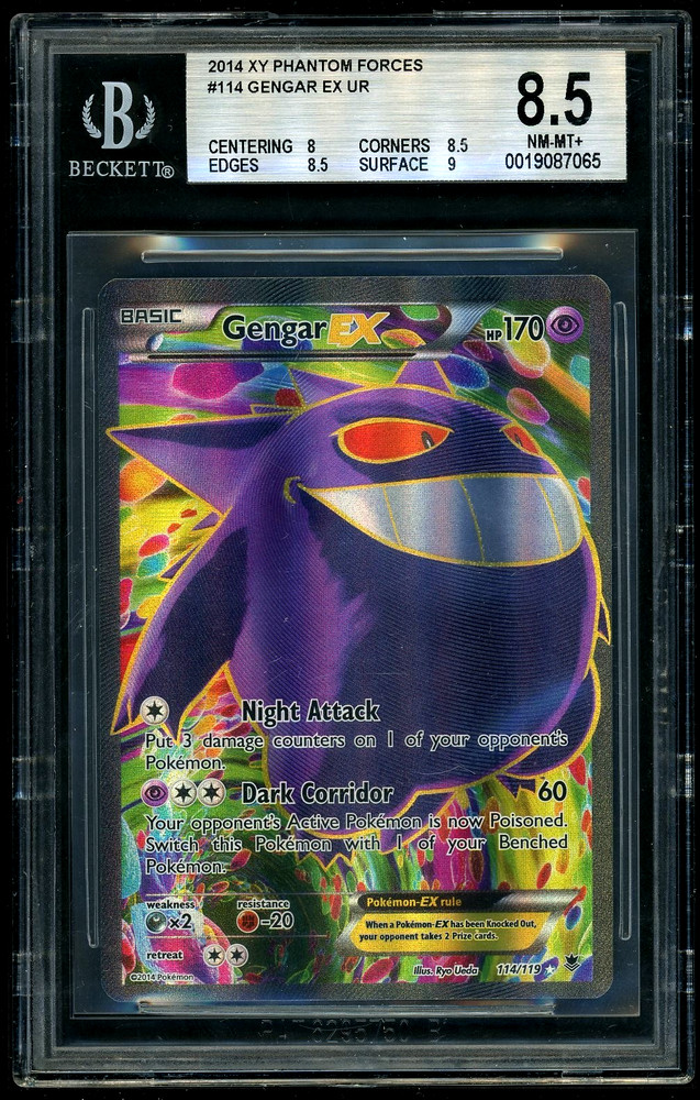 2014 Pokemon XY Gengar EX UR Phantom Forces BGS 8.5RCH IS ACCEPTING CONSIGNMENTS! UP TO 95% PAYOUTS!