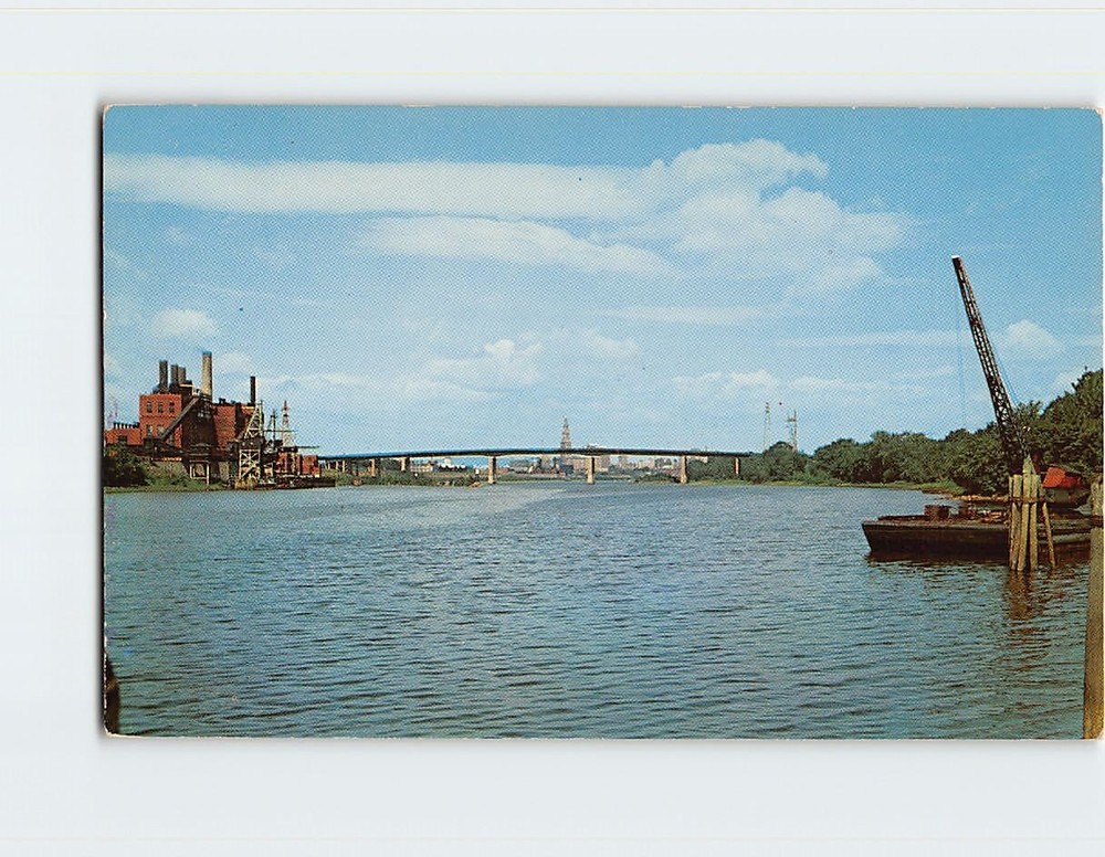 Postcard Charter Oak Bridge Hartford Connecticut USA