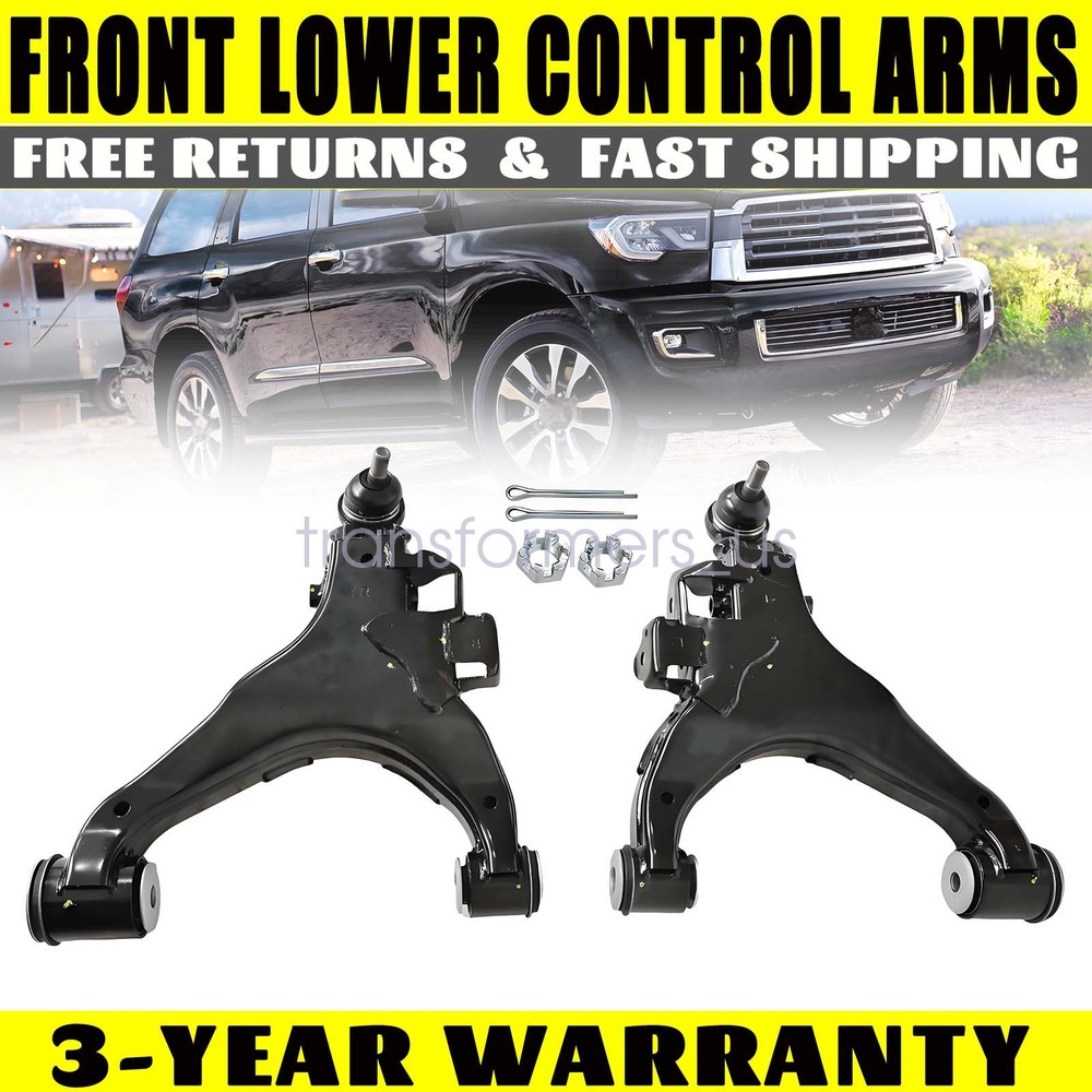 Set of 2 Control Arms Front Lower For Toyota Tundra 2007-15 Sequoia 2008-19 V8