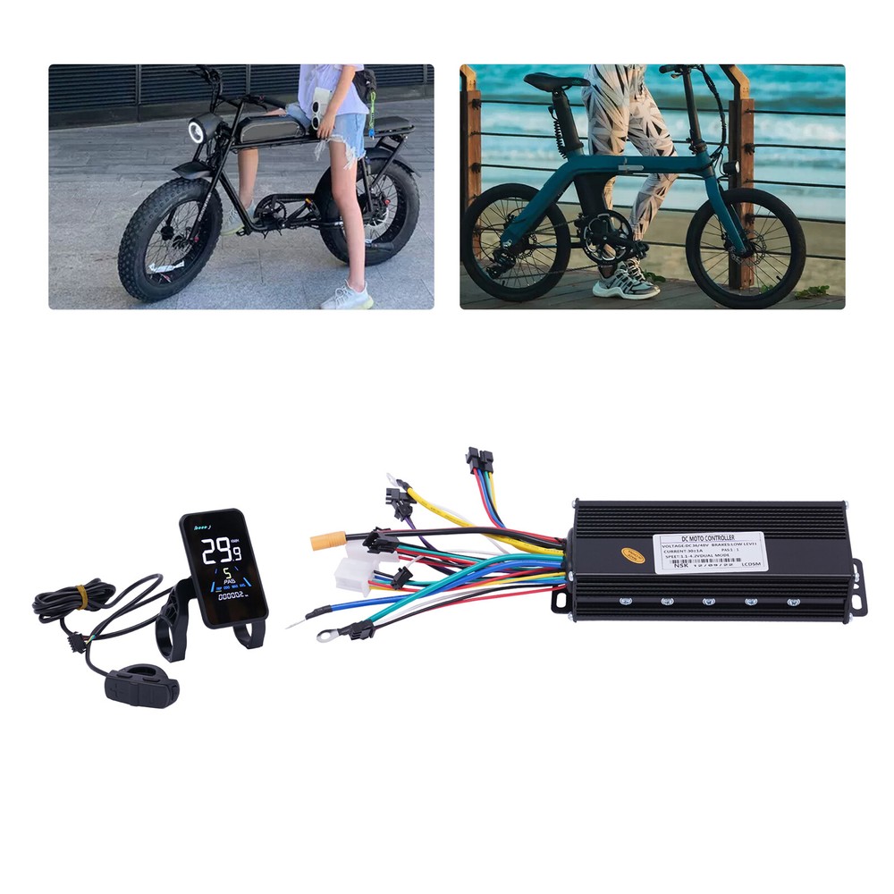 Kit Controlador 36V 1200W EBike Bicicleta Eléctrica Scooter Sin Escobillas Pantalla LCD