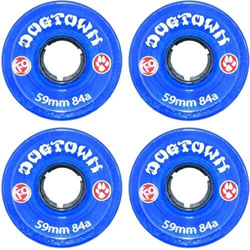 Dogtown Skateboards K-9 Clear Blue Skateboard Wheels - 59mm 84a (Set of 4)