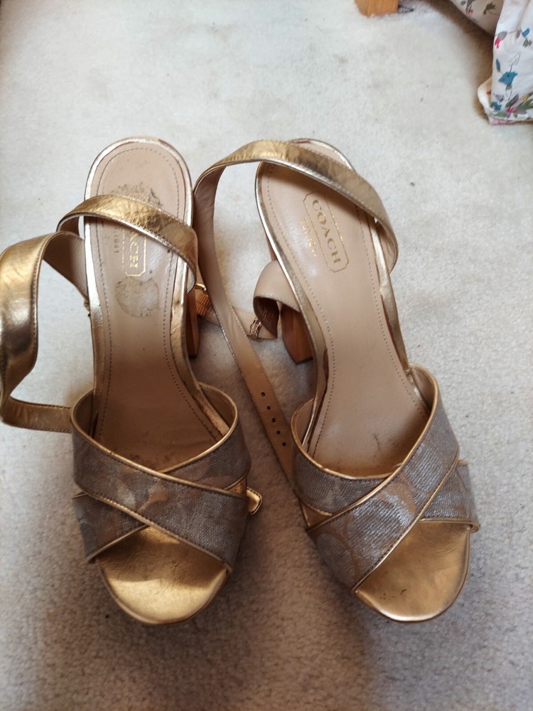 Vintage Coach Serena Sandals in Beechwood Size 7 - Original $150