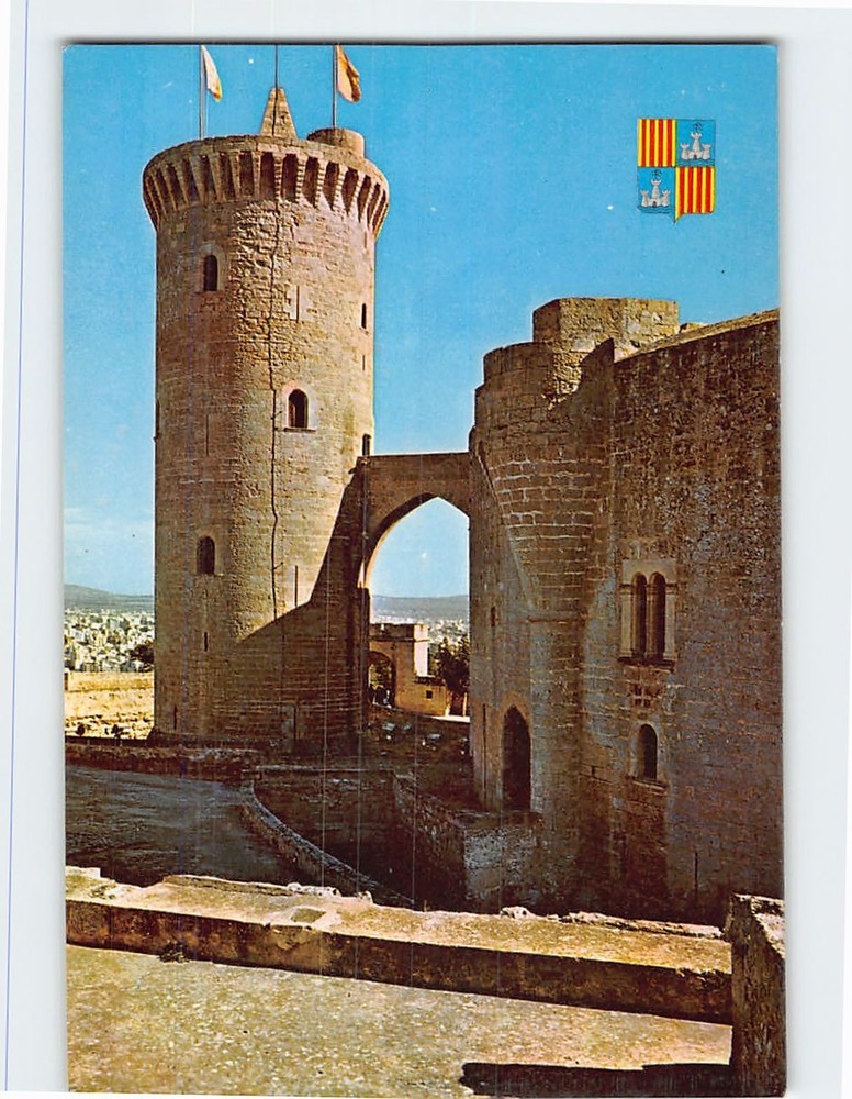 Postcard Castillo de Bellver Palma de Mallorca Spain