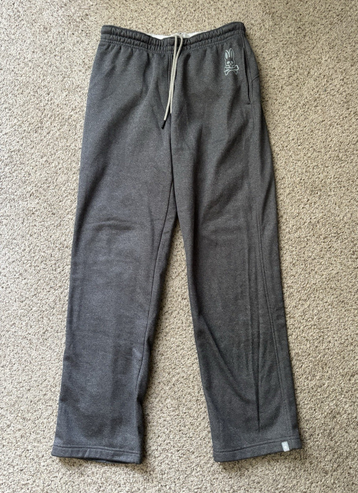 Psycho Bunny Sweat Pants Mens Size Medium (32x30) Gray Relaxed Fit Lounge Comfy