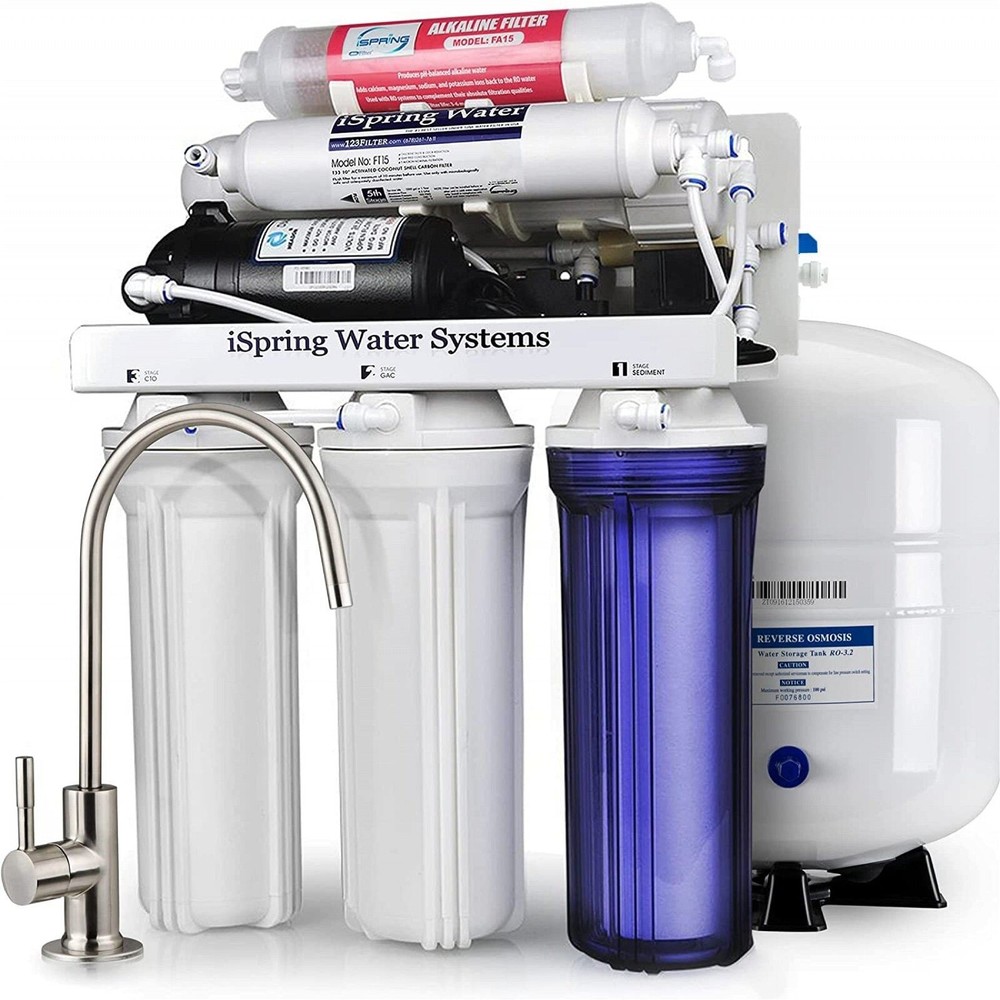 iSpring RCC7P-AK 6-Stage Reverse Osmosis Water Filtration System White