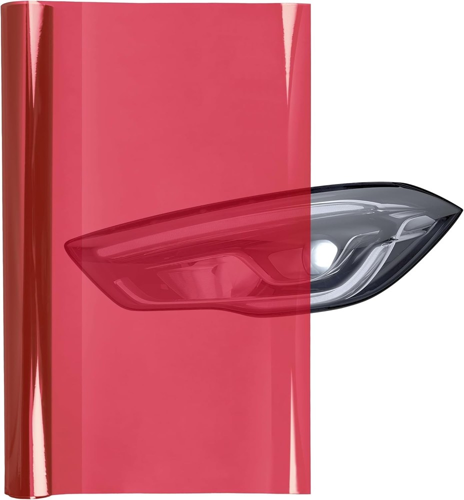 16 x 60 Inches Headlight Taillight Car Tint Vinyl Film, Sel Color: Passion Red
