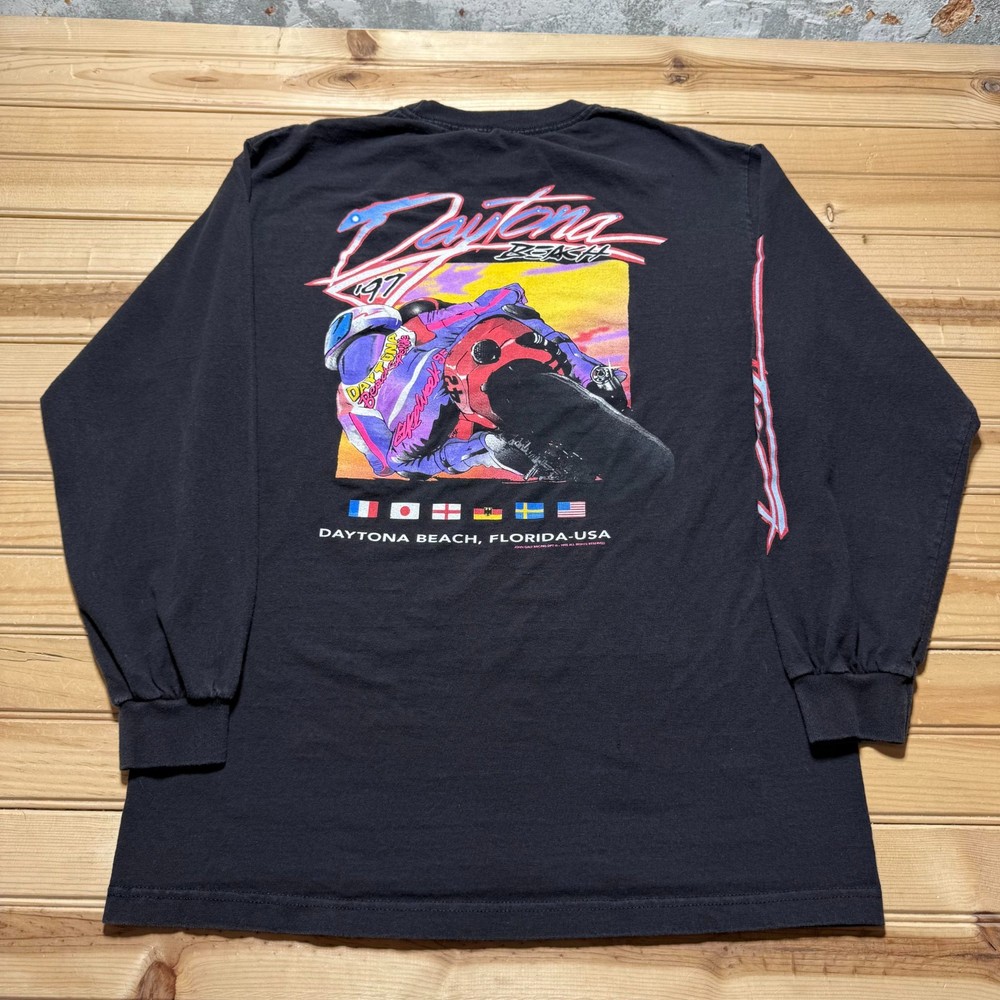 Vintage 1997 Daytona Beach Florida Bike Week Long Sleeve Shirt USA Made One Size
