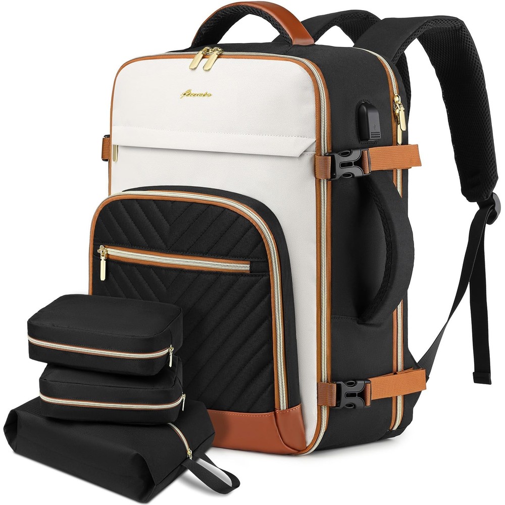 Large Carry On Travel Backpack: Flight Approved 40L Waterproof TSA Personal I