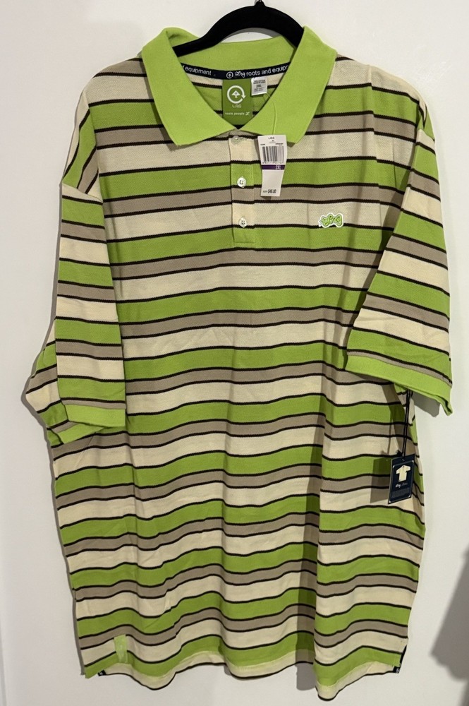 Vintage LRG Polo Shirt XL Lifted Research Group Skate Deadstock NWT