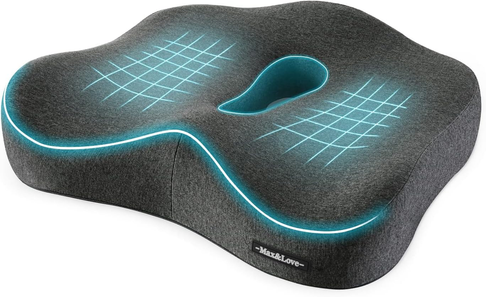 Memory Foam Seat Chair Cushion for Relieves Back Sciatica Pain Tailbone Pain Coc