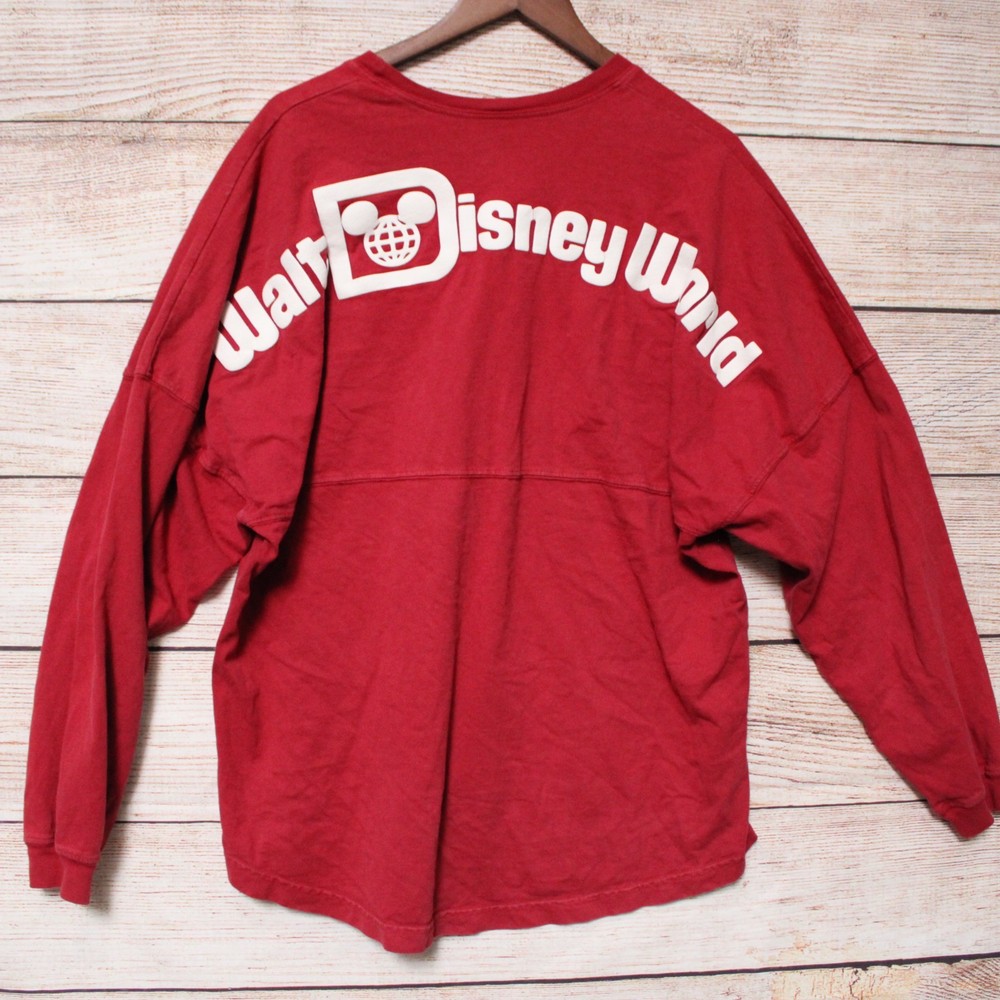 Vintage Walt Disney World Spirit Jersey Long Sleeve Shirt Red Men’s Large USA